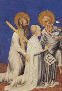 Andre Beauneveu The Duc de Berry between his parron saints andrew and John the Baptist (mk08) oil